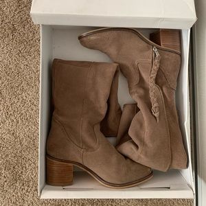 Steve Madden Suede long boots, taupe/tan color